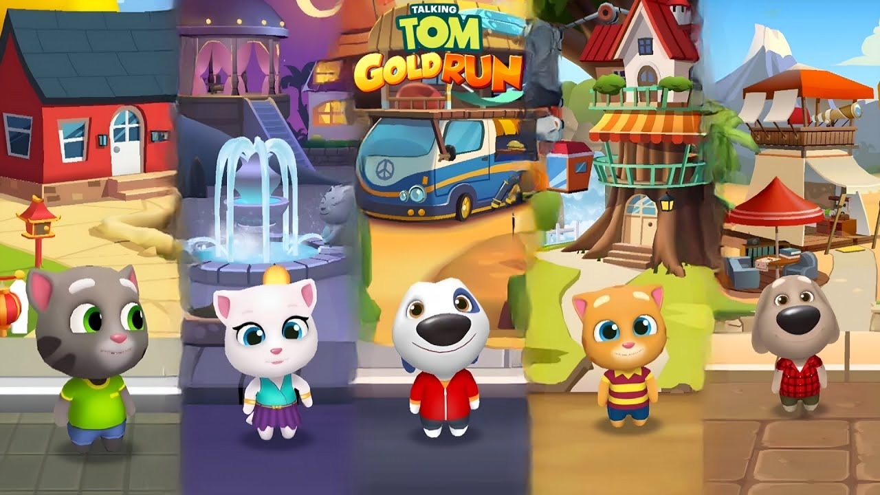 Nhân Vật và Đồ Họa Trong Talking Tom Gold Run - Sự Sinh Động và Thu Hút Từ Những Gương Mặt Quen Thuộc